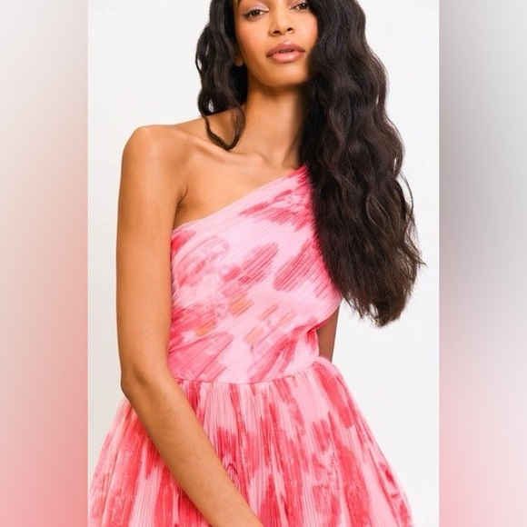 Hutch One-Shoulder Floral Plisse Romper - Picture 6 of 8